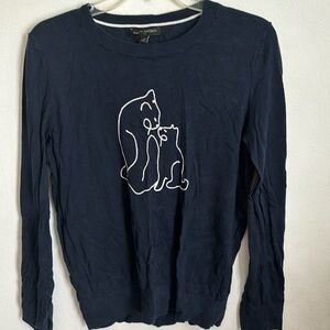 Cat love Banana Republic sweater